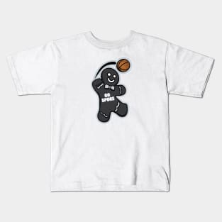 San Antonio Spurs Gingerbread Man Kids T-Shirt